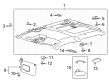 Ford F-150 Sun Visor Diagram - JL3Z-1504105-ZC