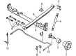 Mercury Sway Bar Link Diagram - 1F5Z-5K484-A