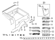 Ford Mud Flaps Diagram - 5L3Z-16A550-BAA