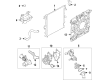 Ford Police Interceptor Utility Cooling Fan Assembly Diagram - P1MZ-8C607-C