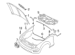 2005 Ford Mustang Lift Support Diagram - 5R3Z-16826-AA