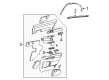 2002 Lincoln LS Ashtray Diagram - XW4Z-5430703-AAC