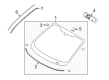 2016 Ford Fiesta Windshield Diagram - D2BZ-5403100-F