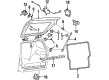 Mercury Trunk Lid Lift Support Diagram - YF5Z-12406A11-AB