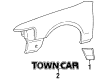 Lincoln Town Car Emblem Diagram - F8VZ-16098-DA