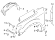 Ford F-150 Fender Diagram - VL3Z-16006-E