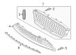 Lincoln MKZ Grille Diagram - HP5Z-8200-AA