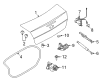 Ford Trunk Lid Lift Support Diagram - 5S4Z-54406A10-BA
