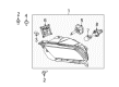 2012 Ford Mustang Headlight Diagram - AR3Z-13008-C