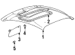 Mercury Cougar Sun Visor Diagram - YS8Z6304104CAA