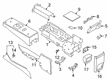 Ford Police Interceptor Utility Center Console Base Diagram - LB5Z-78044B90-B