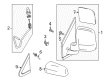 Ford Car Mirror Diagram - BT1Z-17682-B