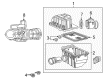 Mercury Air Intake Coupling Diagram - 2L2Z-9B659-CA