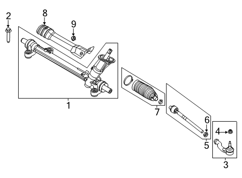 LX6Z-3504-X Ford Gear - Rack And Pinion Steering