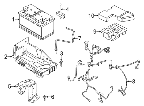R1MZ-14300-CBA Ford Cable Assembly - Battery To Battery