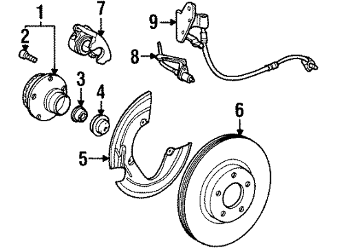 F6SZ-2C189-AA Ford Rear Sensor Ring