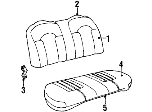 Ford XF3Z54624A38AA Seat Back Frame Bracket XF3Z54624A38AA Ford Seat Back Frame Bracket