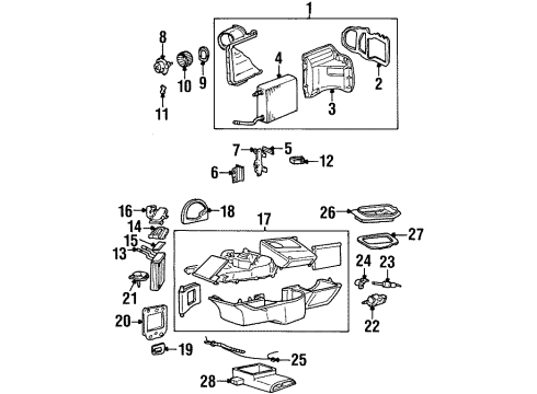 Ford 1W1Z-19850-CA Evaporator Core, Driver Side 1W1Z-19850-CA Ford Evaporator Core, Driver Side