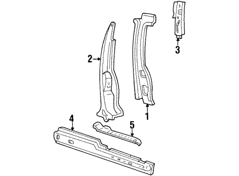 XF2Z-1620062-AA Ford Support, Passenger Side