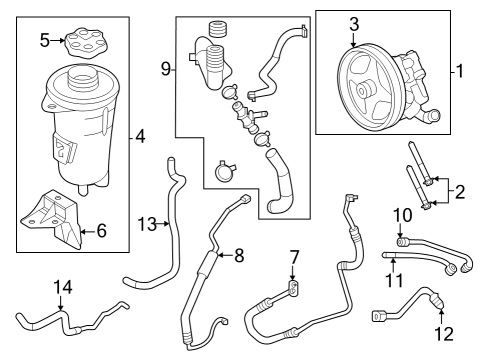 LC2Z-3A717-C Ford Power Steering Pressure Hose