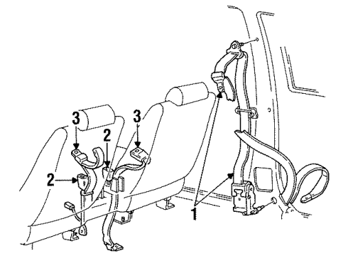 F6DZ5461203AFZ Ford Buckle End, Driver Side