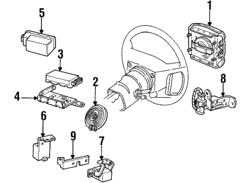 Ford FOZZ14B005B Air Bag Sensor FOZZ14B005B Ford Air Bag Sensor