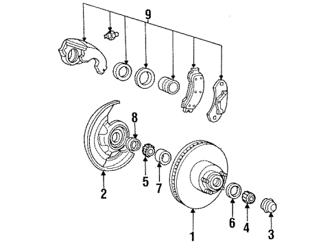 YL5Z-1V102-AB Ford Hub & Rotor
