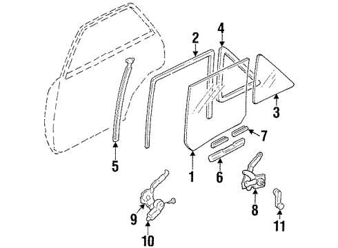 Ford F7CZ7425767AA Run Channel, Driver Side F7CZ7425767AA Ford Run Channel, Driver Side