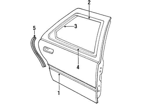 E43Z17682A Ford Mirror, Rear Driver Side