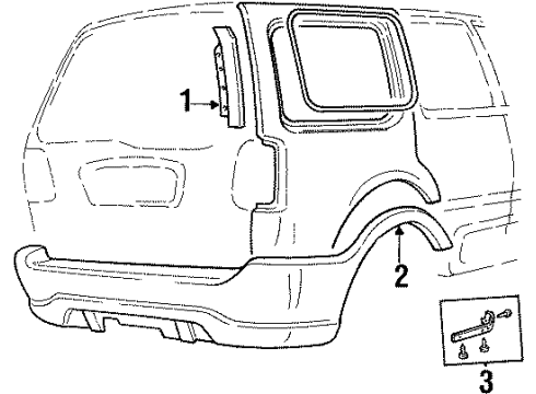 Ford F85Z-78291A08-AAA Applique, Passenger Side F85Z-78291A08-AAA Ford Applique, Passenger Side
