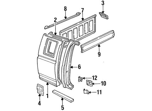 F7TZ1828160AA Ford Lock Pillar, Passenger Side