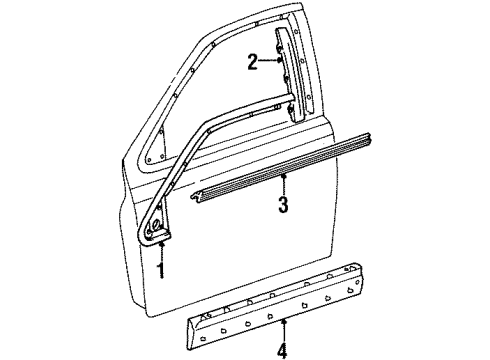 Ford 1F3Z-5420879-MAPTM Body Side Molding, Driver Side 1F3Z-5420879-MAPTM Ford Body Side Molding, Driver Side