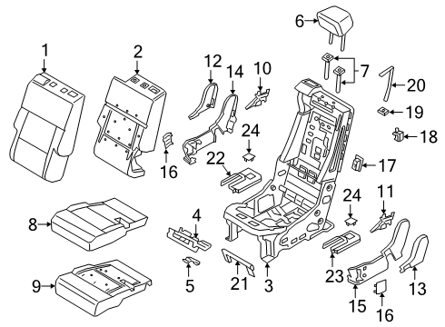 Ford LB5Z-7866600-SE Cover Assembly - Rear Seat Back LB5Z-7866600-SE Ford Cover Assembly - Rear Seat Back