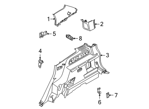 M1PZ-7831012-GC Ford Trim Assembly - Quarter