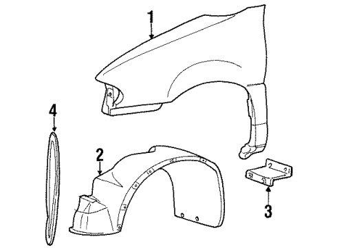 Ford F78Z-16102-AE Fender Liner, Passenger Side F78Z-16102-AE Ford Fender Liner, Passenger Side