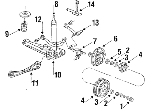 F1DZ5A927A Ford Upper Control Arm, Rear Driver Side