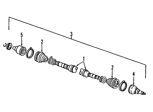 F8CZ-3B437-AB Ford Axle Assembly, Driver Side