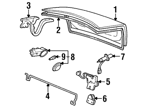 F8OZ-5443262-BE Ford Lock Cylinder Assy