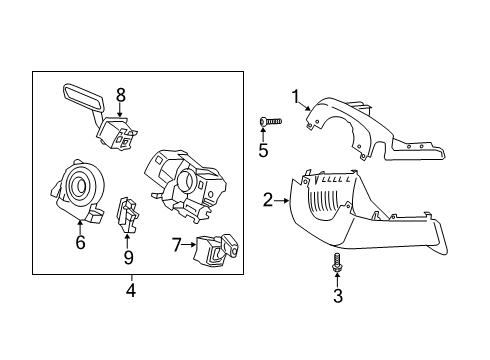Ford PJ7Z-3F791-AA Housing Assembly - Steering Column PJ7Z-3F791-AA Ford Housing Assembly - Steering Column