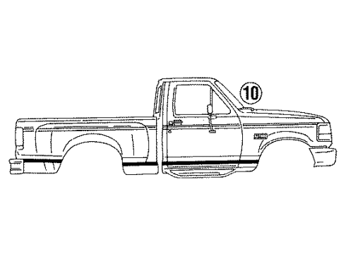 F2TZ1520000JP Ford Stripe Tape