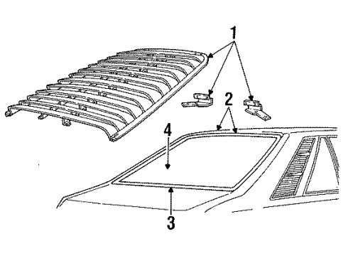 Ford D9ZZ-6142430-B Reveal Molding, Black, Passenger Side D9ZZ-6142430-B Ford Reveal Molding, Black, Passenger Side