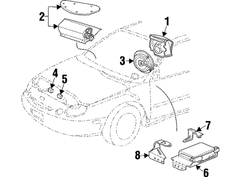 Ford F6DZ-14B058-CA Monitor Bracket, Passenger Side F6DZ-14B058-CA Ford Monitor Bracket, Passenger Side