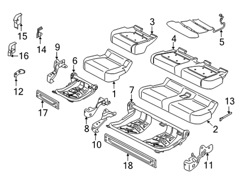 Ford RL3Z-1663805-SD Cover Assembly - Rear Seat Cushion RL3Z-1663805-SD Ford Cover Assembly - Rear Seat Cushion