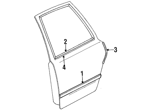 Ford F5VY54255A35A Window Molding, Driver Side F5VY54255A35A Ford Window Molding, Driver Side