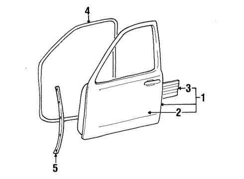 Ford F8VZ-5420200-AA Outer Panel, Passenger Side F8VZ-5420200-AA Ford Outer Panel, Passenger Side