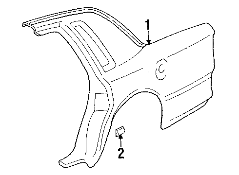 Ford F7VZ-5429077-PTM Body Side Molding, Driver Side F7VZ-5429077-PTM Ford Body Side Molding, Driver Side