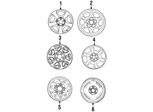 1F5Z1007CA Ford Wheel, Alloy, Silver