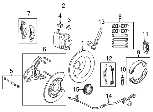 4W1Z-2A635-BA Ford Rear Cable, Driver Side