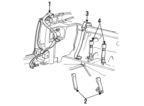 Ford F8ZZ-63611B69-AAA Lap & Shoulder Belt, Driver Side F8ZZ-63611B69-AAA Ford Lap & Shoulder Belt, Driver Side