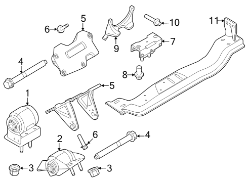 Ford -W716637-S439 Bracket Stud -W716637-S439 Ford Bracket Stud